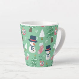 Snowman Christmas Latte Tasse