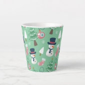 Snowman Christmas Latte Tasse (Vorderseite)
