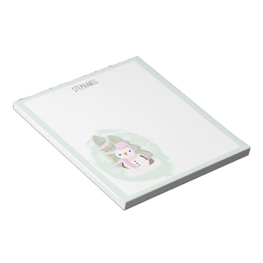 Snowman Christmas Notizblock (angewinkelt)