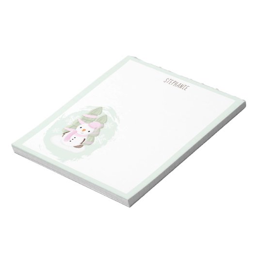 Snowman Christmas Notizblock (Rotiert)