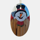 **SNOWMAN** CHRISTMAS ORNANANAS KERAMIK ORNAMENT (Rechts)