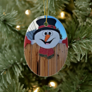 **SNOWMAN** CHRISTMAS ORNANANAS KERAMIK ORNAMENT