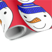 SNOWMAN CHRISTMAS Packpapier (Rolleneckpunkt)
