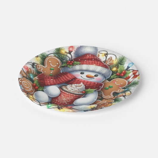 Snowman Christmas Paper Teller (Schrägansicht)