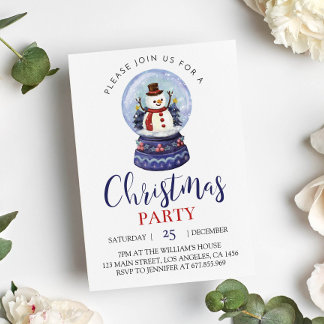Snowman Christmas Party Bithday Einladung