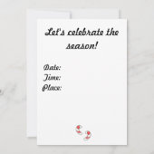 Snowman Christmas Party Einladung Wasserfarben Kun (Rückseite)