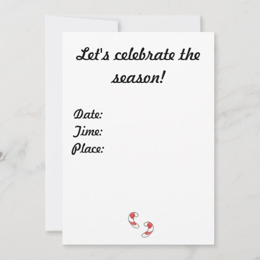 Snowman Christmas Party Einladung Wasserfarben Kun (Rückseite)