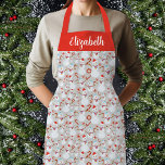 Snowman Christmas Peppermint Candy Cane Candies Schürze<br><div class="desc">Snowman Weihnachten Pfefferminz Candy Cane Candies,  die Hand zeichnete diese Elemente und schuf ein lustiges Weihnachtsmuster. © Rosemarie Guieb</div>