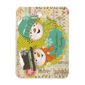 Snowman Christmas Personalisiert Flexi Magnet (Vertikal)
