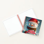 Snowman Christmas Personalisiert Kids Sketchbook Notizblock (Innenseite)