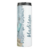 Snowman Christmas Personalize Thermosbecher (Rückseite)