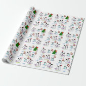 Snowman Christmas Pinguin Wrapping Paper Geschenkpapier (Ungerollt)