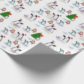 Snowman Christmas Pinguin Wrapping Paper Geschenkpapier (Ecke)