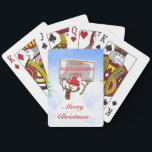 Snowman Christmas playing cards Spielkarten<br><div class="desc">Cute foto von snowman Christmas Party card deck, featuring a Snowman wearing a red and green hat and scarf holding a wooden foto frame in his twig hands. Your photograph can be placed in the foto holder via our easy to use template. All text is customizable to create your einzigartige...</div>