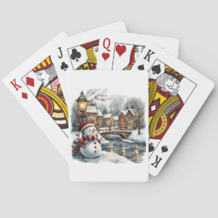 Snowman Christmas Playing Cards Spielkarten