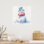 Snowman Christmas Poster (Küche)