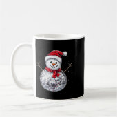 Snowman Christmas Retro Santa Hat Disco Ball Match Kaffeetasse (Links)