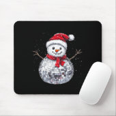 Snowman Christmas Retro Weihnachtsmannmütze Disco Mousepad (Mit Mouse)