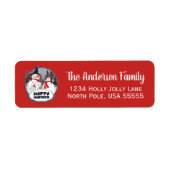Snowman Christmas Return Address Label (Vorne)