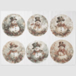 Snowman Christmas Rounds Seidenpapier<br><div class="desc">Snowman Christmas Rounds</div>