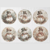 Snowman Christmas Rounds Seidenpapier (Vorderseite)