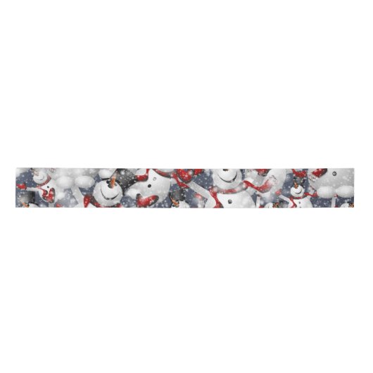 Snowman Christmas Satinband (Vorderseite)