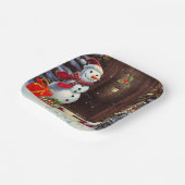 Snowman Christmas Scene Paper Teller (Gewinkelt)