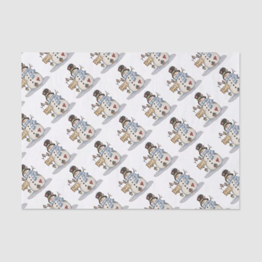 Snowman Christmas Seidenpapier (Vorderseite)