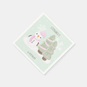 Snowman Christmas Serviette (Ecke)