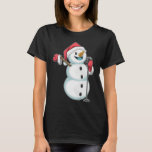 Snowman Christmas Singer T-Shirt<br><div class="desc">Dieses Design ist das perfekte Geschenk für einen Geburtstag,  Weihnachten und andere Feiern. Es ist für Frauen,  Männer und Kinder geeignet.</div>
