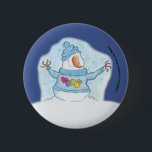 Snowman Christmas Snow Nah Button<br><div class="desc">Möge dein Geist große Freude empfinden,  wie Weihnachten in der Nähe zeichne! Originelles Design von Christie Black von Kreationen aus dem Herzen.</div>