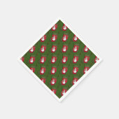 Snowman Christmas Stocking Tiled Pattern Serviette (Ecke)