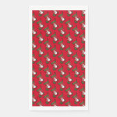 Snowman Christmas Stocking Tiled Pattern Serviette (Vorderseite)