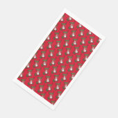 Snowman Christmas Stocking Tiled Pattern Serviette (Ecke)