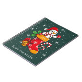 Snowman Christmas Strumpf Candy Cane Snowflakes Notizblock (Linke Seite)