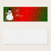 Snowman Christmas Tag Card (Vorne & Hinten)