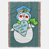 Snowman Christmas Throw Blankets Decke (Vorderseite Vertikal)