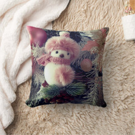 Snowman Christmas Throw Pillow Kissen