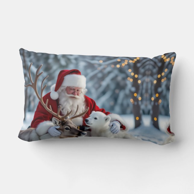 Snowman Christmas Throw Pillow Lendenkissen (Rückseite)