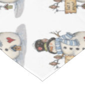 Snowman Christmas Tischdecke (Schrägansicht)