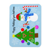 Snowman & Christmas Tree #2 Magnet (Vertikal)