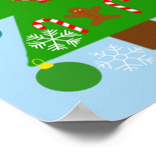 Snowman & Christmas Tree #2 Poster (Ecke)