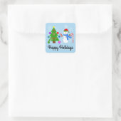 Snowman & Christmas Tree #2 Stickers (Tasche)