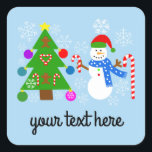 Snowman & Christmas Tree #2 Stickers<br><div class="desc">Snowman & Christmas Tree #2-2</div>