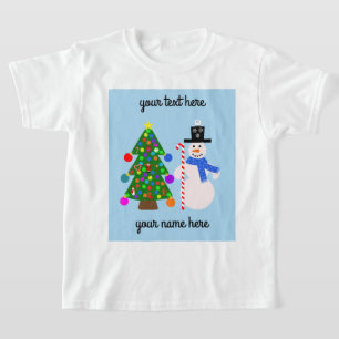 Snowman & Christmas Tree #3 T - Shirt