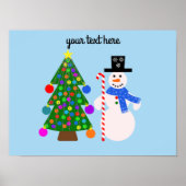 Snowman & Christmas Tree #4 Poster (Vorne)