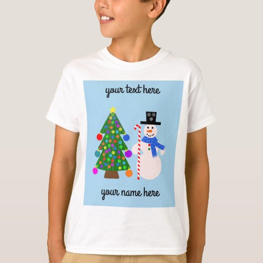Snowman & Christmas Tree #4 T - Shirt (Vorderseite)