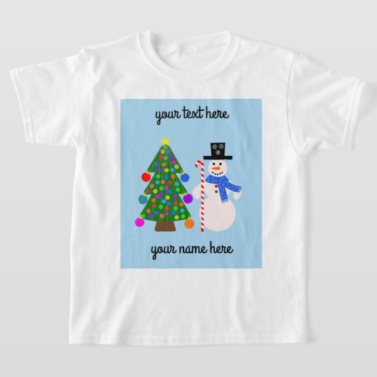 Snowman & Christmas Tree #4 T - Shirt (Ablage )