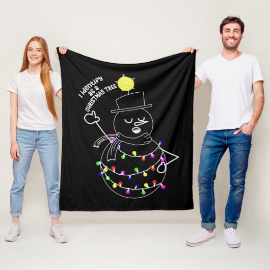 Snowman Christmas Tree Fleecedecke (Beispiel)