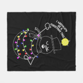 Snowman Christmas Tree Fleecedecke (Vorderseite (Horizontal))